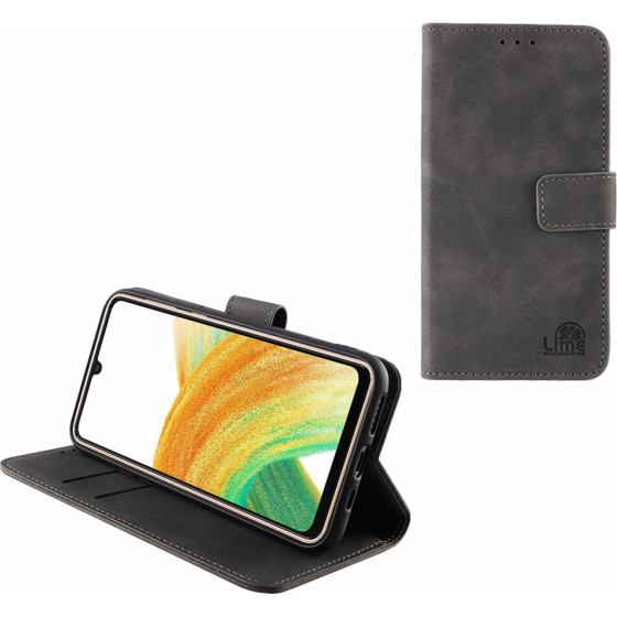Lime ���� Samsung A33 5G A336 6.4'' Essential Magnet Book Stand Clip GREY