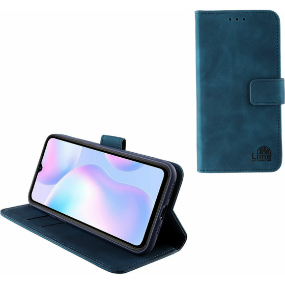 Lime ���� Xiaomi Redmi 9A/Redmi 9AT 6.53'' Essential Magnet Book Stand Clip Dark BLUE