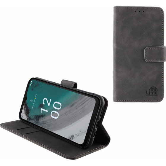Lime ���� Nokia C32 6.5'' Essential Magnet Book Stand Clip GREY
