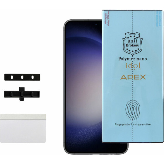 Idol 1991 Apex Polymer Nanotech Film Samsung S23 5G S911 6.1'' Finger Unlock Full Cover With Installation KIT - (5205308335594)