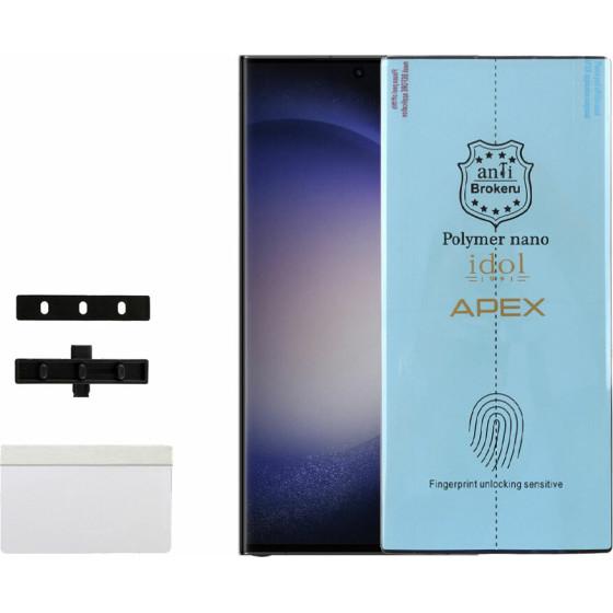 Idol 1991 Apex Polymer Nanotech Film Samsung S23 Ultra 5G S918 6.8'' Finger Unlock Full Cover With Installation KIT - (5205308335617)