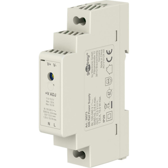 Goobay ����������� ��� Din rail, 12V/1.25A, 15W, IP20 - (59573)