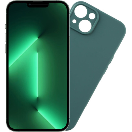 Volte-Tel ���� Iphone 14 Plus 6.7'' Silicon Tpu Camera Guard Dark GREEN - (5205308332487)