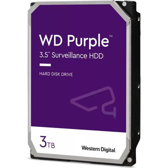 Western Digital ���������� ������� ������ 3 Tb (CMR) (Purple 3.5'') - (WD33PURZ)