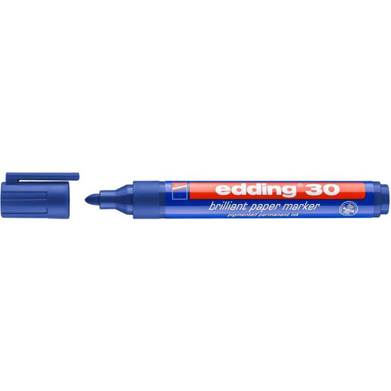 Edding 30 Brilliant Paper Marker Blue (EDD4-30003) - (4-30003)