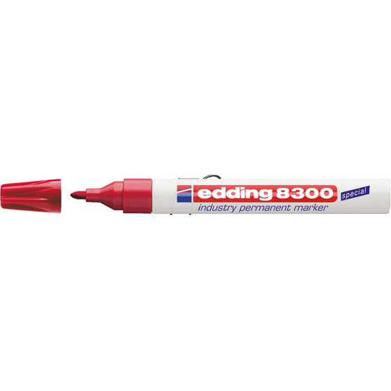 Edding 8300 Industry Permanent Marker Red (EDD4-8300002) - (4-8300002)