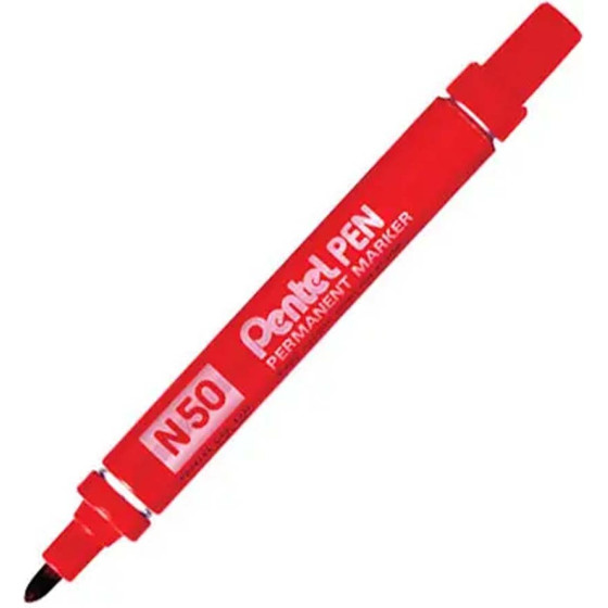 Pentel N50 Permament Marker Red - (N50-BE)
