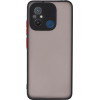 Lime ���� Xiaomi Redmi 12C 6.71'' Hardshell Fusion Full Camera Protection Black With Red KEYS