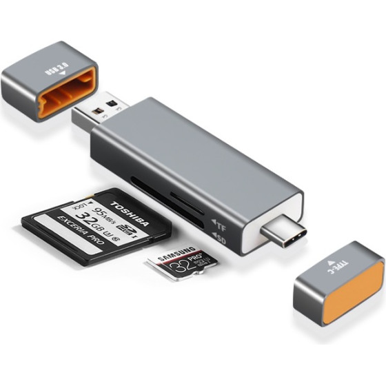 CRYSTAL LOGIC ����������� USB C and USB A Card Reader - (G-32)