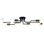 Homelighting KQ 2633/6 MILES BLACK AND BRASS GOLD CEILING LAMP �3 - (77-8098)