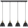 Homelighting SE21-BR-10-4BL-MS2 MAGNUM BRONZE Black Metal Shade Pendant+ - (77-8773)