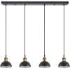 Homelighting SE21-BR-10-4BL-MS3 MAGNUM BRONZE Black Metal Shade Pendant+ - (77-8780)
