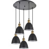 Homelighting SE21-BR-10-5BL-MS2 MAGNUM BRONZE Black Metal Shade Pendant+ - (77-8772)