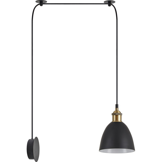 Homelighting SE21-BR-10-BL1W-MS2 MAGNUM BRONZE Black Metal Shade Wall Lamp+ - (77-8897)