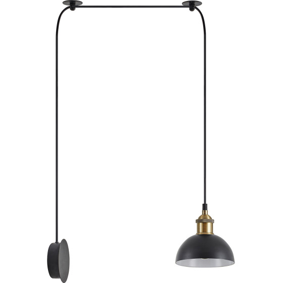 Homelighting SE21-BR-10-BL1W-MS3 MAGNUM BRONZE Black Metal Shade Wall Lamp+ - (77-8898)