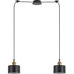 Homelighting SE21-BR-10-BL2-MS1 MAGNUM BRONZE Black Metal Shade Pendant+ - (77-8763)