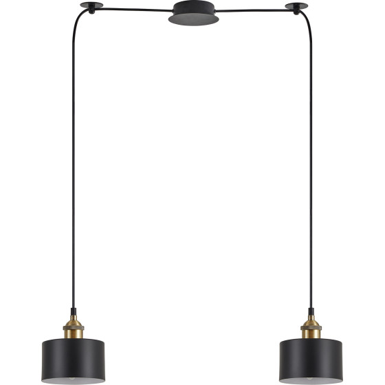 Homelighting SE21-BR-10-BL2-MS1 MAGNUM BRONZE Black Metal Shade Pendant+ - (77-8763)