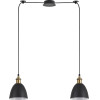 Homelighting SE21-BR-10-BL2-MS2 MAGNUM BRONZE Black Metal Shade Pendant+ - (77-8770)
