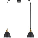 Homelighting SE21-BR-10-BL2-MS2 MAGNUM BRONZE Black Metal Shade Pendant+ - (77-8770)