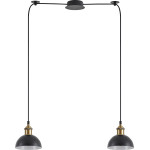 Homelighting SE21-BR-10-BL2-MS3 MAGNUM BRONZE Black Metal Shade Pendant+ - (77-8777)