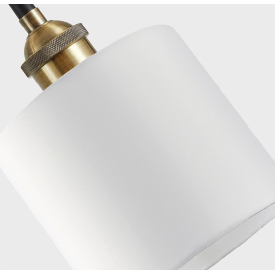 Homelighting SE21-BR-10-BL2-SH1 MAGNUM BRONZE White Shade Pendant+ - (77-8728)