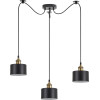 Homelighting SE21-BR-10-BL3-MS1 MAGNUM BRONZE Black Metal Shade Pendant+ - (77-8762)