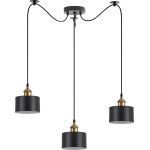 Homelighting SE21-BR-10-BL3-MS1 MAGNUM BRONZE Black Metal Shade Pendant+ - (77-8762)