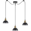 Homelighting SE21-BR-10-BL3-MS3 MAGNUM BRONZE Black Metal Shade Pendant+ - (77-8776)