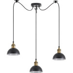 Homelighting SE21-BR-10-BL3-MS3 MAGNUM BRONZE Black Metal Shade Pendant+ - (77-8776)