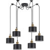 Homelighting SE21-BR-10-BL6-MS1 MAGNUM BRONZE Black Metal Shade Pendant+ - (77-8761)