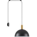Homelighting SE21-GM-4-NM1W-MS40 ADEPT TUBE Gold Matt Wall Lamp Black Metal Shade+ - (77-8835)