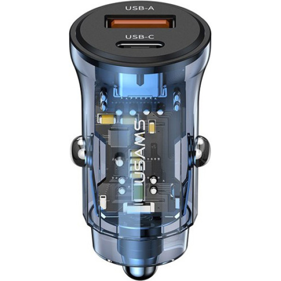 Usams ��������� ����������� US-CC164, Usb & USB-C, 30W, ���� - (CC164CC02)