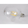 GloboStar ����� Led Long Filament E27 G125 ������� 12W 1320lm 360� Ac 220-240V IP20 �12.5 x �18cm ������ ����� 4000K �� ������� ����� - Dimmable - 3 Years Warranty - (99055)
