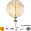 GloboStar ����� Led Long Filament E27 G380 Orbital ������� 10W 800lm 360� Ac 220-240V IP20 �38 x �55cm Ultra ����� ����� 2200K �� ���� ����� - Dimmable - 3 Years Warranty - The Bigger Bulb In Greece - (99030)