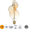 GloboStar ����� Led Soft S Spiral Filament E27 BB100 Bubbles ������� 6W 420lm 360� Ac 220-240V IP20 �10 x �24cm Ultra ����� ����� 2200K �� ���� ����� - Dimmable - 3 Years Warranty - (99021)
