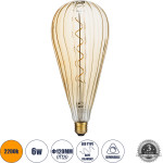 GloboStar ����� Led Soft S Spiral Filament E27 OT120 Zeppelin ������� 6W 420lm 360� Ac 220-240V IP20 �12 x �46cm Ultra ����� ����� 2200K �� ���� ����� - Dimmable - 3 Years Warranty - (99024)