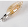 GloboStar ����� Led Ultra Thin Soft S Spiral Filament E14 C35 ������ 2W 140lm 360� Ac 220-240V IP20 �3.5 x �10.5cm Ultra ����� ����� 2200K �� ���� ����� - Dimmable - 3 Years Warranty - (99058)