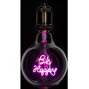 GloboStar ����� Led Ultra Thin Soft S Spiral Letter Filament E27 G125 Be Happy ������� 4W 340lm 360� Ac 220-240V IP20 �12.5 x �18cm ��� �� ������� ����� - Dimmable - 3 Years Warranty - (99259)