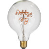 GloboStar ����� Led Ultra Thin Soft S Spiral Letter Filament E27 G125 Be Happy ������� 4W 340lm 360� Ac 220-240V IP20 �12.5 x �18cm ��� �� ������� ����� - Dimmable - 3 Years Warranty - (99259)