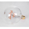 GloboStar ����� Led Ultra Thin Soft S Spiral Letter Filament E27 G125 Be Happy ������� 4W 340lm 360� Ac 220-240V IP20 �12.5 x �18cm ��� �� ������� ����� - Dimmable - 3 Years Warranty - (99259)
