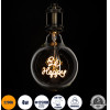 GloboStar ����� Led Ultra Thin Soft S Spiral Letter Filament E27 G125 Be Happy ������� 4W 340lm 360� Ac 220-240V IP20 �12.5 x �18cm Ultra ����� ����� 2200K �� ������� ����� - Dimmable - 3 Years Warranty - (99258)