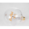 GloboStar ����� Led Ultra Thin Soft S Spiral Letter Filament E27 G125 Be Happy ������� 4W 340lm 360� Ac 220-240V IP20 �12.5 x �18cm Ultra ����� ����� 2200K �� ������� ����� - Dimmable - 3 Years Warranty - (99258)