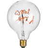 GloboStar ����� Led Ultra Thin Soft S Spiral Letter Filament E27 G125 Kiss Me ������� 4W 340lm 360� Ac 220-240V IP20 �12.5 x �18cm ��� �� ������� ����� - Dimmable - 3 Years Warranty - (99256)