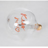 GloboStar ����� Led Ultra Thin Soft S Spiral Letter Filament E27 G125 Kiss Me ������� 4W 340lm 360� Ac 220-240V IP20 �12.5 x �18cm ��� �� ������� ����� - Dimmable - 3 Years Warranty - (99256)