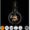 GloboStar ����� Led Ultra Thin Soft S Spiral Letter Filament E27 G125 Kiss Me ������� 4W 340lm 360� Ac 220-240V IP20 �12.5 x �18cm Ultra ����� ����� 2200K �� ������� ����� - Dimmable - 3 Years Warranty - (99257)