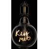 GloboStar ����� Led Ultra Thin Soft S Spiral Letter Filament E27 G125 Kiss Me ������� 4W 340lm 360� Ac 220-240V IP20 �12.5 x �18cm Ultra ����� ����� 2200K �� ������� ����� - Dimmable - 3 Years Warranty - (99257)
