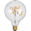 GloboStar ����� Led Ultra Thin Soft S Spiral Letter Filament E27 G125 Kiss Me ������� 4W 340lm 360� Ac 220-240V IP20 �12.5 x �18cm Ultra ����� ����� 2200K �� ������� ����� - Dimmable - 3 Years Warranty - (99257)
