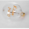 GloboStar ����� Led Ultra Thin Soft S Spiral Letter Filament E27 G125 Kiss Me ������� 4W 340lm 360� Ac 220-240V IP20 �12.5 x �18cm Ultra ����� ����� 2200K �� ������� ����� - Dimmable - 3 Years Warranty - (99257)