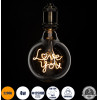 GloboStar ����� Led Ultra Thin Soft S Spiral Letter Filament E27 G125 Love You ������� 4W 340lm 360� Ac 220-240V IP20 �12.5 x �18cm Ultra ����� ����� 2200K �� ������� ����� - Dimmable - 3 Years Warranty - (99261)