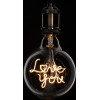 GloboStar ����� Led Ultra Thin Soft S Spiral Letter Filament E27 G125 Love You ������� 4W 340lm 360� Ac 220-240V IP20 �12.5 x �18cm Ultra ����� ����� 2200K �� ������� ����� - Dimmable - 3 Years Warranty - (99261)